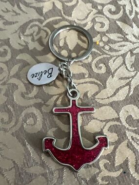 Belize Anchor Nautical Keyring Travel Water Beach